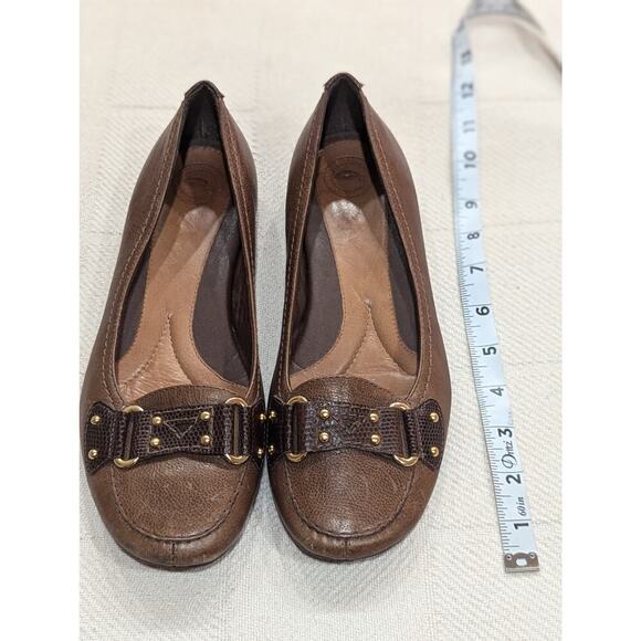 Women's classy casual brown flat slide on shoes by Nurture size 9 - Picture 1 of 6